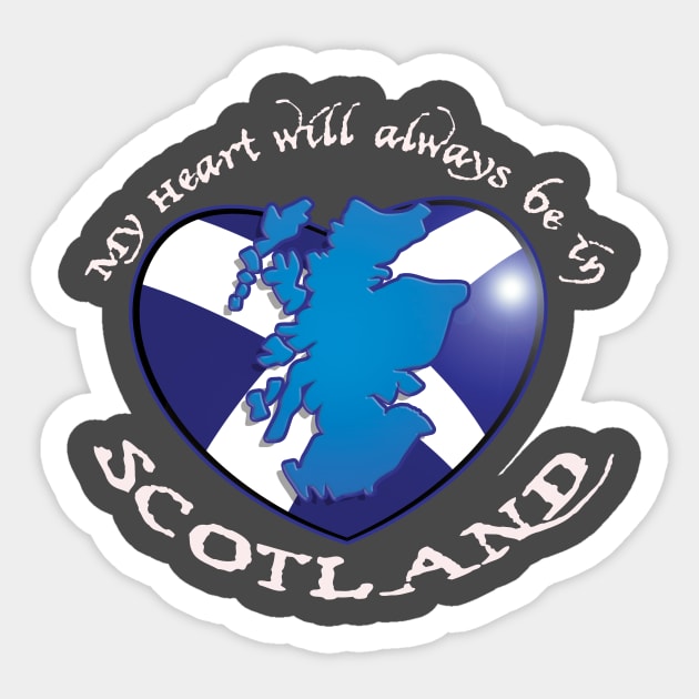 My Heart will always be in SCOTLAND! Sticker by Squirroxdesigns
